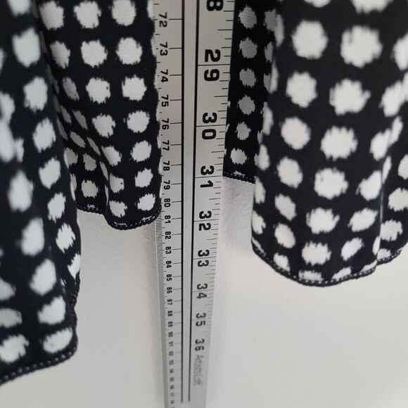 Vintage y2k Max Studio black dot print tiered maxi full skirt size small - Picture 6 of 6